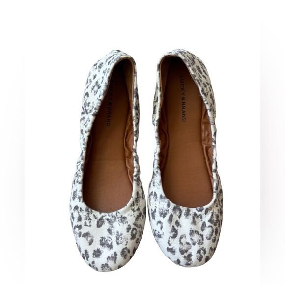 New Lucky Brand Emmie Eyelash Snow Leopard Print
Ballet Flats Shoes Size 6.5 - Picture 1 of 2